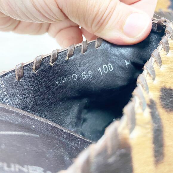 Donald J. Pliner 10 M Womens Brown Animal Print Leather Calf Hair Viggo  Heels - Picture 7 of 10